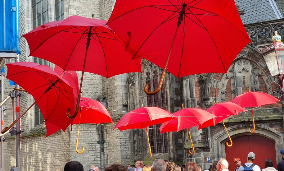 PIC Sex Worker Pride red umbrellas PIC Sex Worker Pride red umbrellas