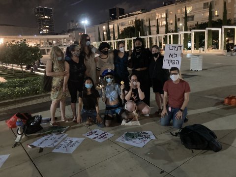 A protest in Israel over the Sex Buyer Law